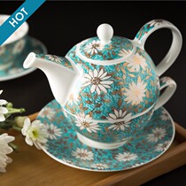 British imported tea set 1 pot 1 cup 1 dish 22K gold finish Mid-Autumn Festival gift Bone China Teapot cup and saucer set