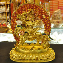 Tibetan Buddhism Nepal Gilt copper Auspicious Tianmu Buddha Statue Nepal handmade gilt Auspicious Tianmu