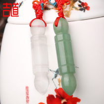 Jidao white crystal pendant White crystal Wenchang pen Gold List title champion pen Dongling Jade Wenchang Pen