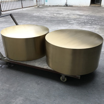 Tea Table Stainless Steel Minimalist Modern Metal Round Tea Table Living-room Tea Table Hotel KTV Customized Tea Table Stool
