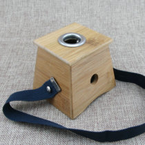Special price thickened bamboo single hole moxibustion box moxa moxibustion device single eye moxa box moxibustion instrument bamboo box purchase limit 2