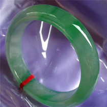 Old pit with certificate floating flower ice species hydrated jade bracelet Yang green female model not inlaid with A natural jade bracelet