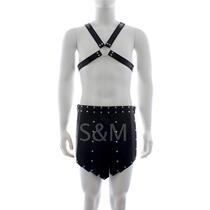 sm men sex underwear split with corset chest patent leather skirt passion tights nightclub uniform sexy suit
