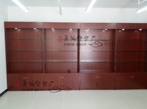 Wooden dobao Pavilion tobacco and wine tea shelves supermarket food accessories LED light display container wine display cabinet