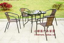 Outdoor Open-air Patio Balcony Casual Table And Chairs Suit Outdoor Milk Tea Shop Cold Drinks Barbecue shop and chairs Composition