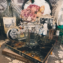 LACESHABBY Europe imported vintage luxury rhinestone inlaid crystal cut glass bottle perfume vase