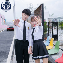 Spring White Shirt Student School Uniform Suit Inlen College Wind Class JK Uniform Sailors Graduation Suit Performance Suit