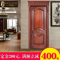 Wooden door Interior door Solid wood door European door Bedroom door Set door 100% pure solid wood log door Deposit link