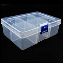 Thickened large 6-compartment transparent plastic box plastic storage box finishing box parts box jewelry box storage box