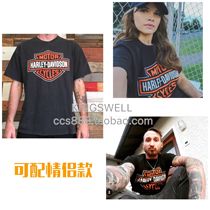 Devil harley harley mens classic large shield short sleeve T-shirt imported from the United States