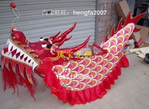 Treasure dragon lion factory specializes in the production of dragon dance lion dance dragon lantern fire props:adult dragon and phoenix boat Red dragon boat