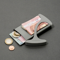 Slag wash Germany Hug Wallet new simple fashion wallet ultra-thin short mens and womens metal card holder