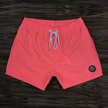 Aisile mens sports shorts large size quick-drying beach pants summer surfing swimming trunks pink lined three-pointers