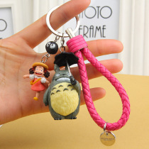 Dragon Cat Running Little Plum Key Buckle Korea Cute Creative Key Chain Car Key Ring Couple Bag Pendant Accessories Accessories