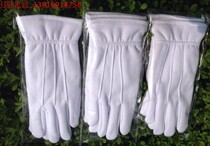 High-end boutique parade etiquette driving security check duty gloves thickened and velvet gloves cold-proof white gloves