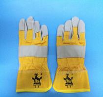 Factory special promotion Wuyang leather gloves industrial short leather welding gloves cattle two-layer leather gloves