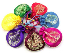  Chinese style jewelry bag tips small bag embroidery silk play bag gift candy bag drawstring wholesale
