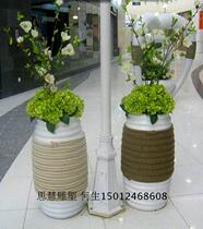 European creative flowerpot sculpture Commercial Street Greening fashion flowerpot ornaments landscape floor-standing glass fiber reinforced plastic flowerpot
