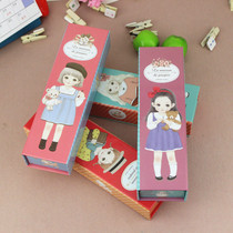 Korean creative stationery cute doll series stationery box Paper Pencil Case student pen bag large capacity