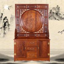 Redwood foyer screen African Huanghua pear partition cabinet blossom rich porch cabinet Chinese boutique mahogany