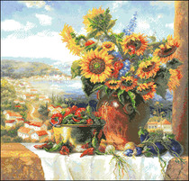 DMC self-supplied cross stitch kit FG-sunflower world famous painting oil painting decorative painting by window