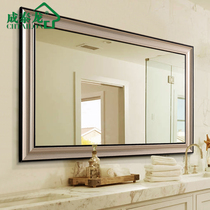 European retro bathroom mirror Bathroom mirror wall-mounted toilet toilet bathroom wall-mounted makeup Home dressing