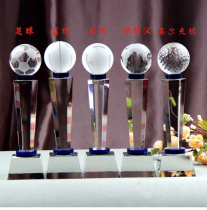 Bo Zi high-end ball sports Crystal medals custom football basketball table tennis competition crystal trophy custom