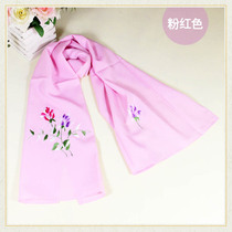 Han embroidery scarf silk scarf double-sided embroidery pure handmade embroidery decorative painting craft gift Chinese style special gift