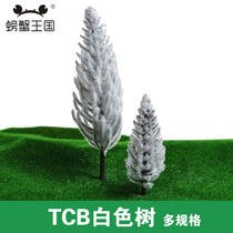 Construction sand tray Scene production model Tree plastic tree Finished Tree Snow View White Christmas Tree Cedar Pine Pine Trees