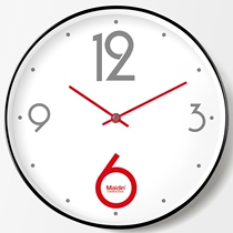 Medin living room bedroom short answer wall clock Nordic silent clock simple creative round clock quartz clock J131