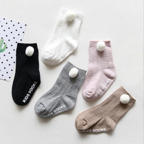 Spring and Autumn Double Needle Baby Socks Glue Glue Non-Slip Baby Newborns 0-2 Years Old Ball Children Cotton Socks