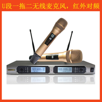 U-segment one-to-two infrared frequency wireless microphone air mute off-hand mapping function
