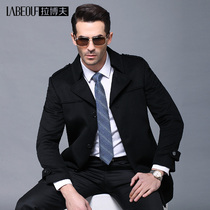 Labov wool Son Coat Men Middle-aged Coats Business Long cashmere Grand coat