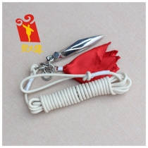 Stainless steel martial arts Rope dart solid meteor hammer traditional martial arts equipment with 4 meters wax rope to send color cloth