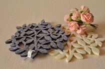 Creative non-woven felt thick tea cup cushion absorbent fabric coaster non-slip insulation pad 15CM