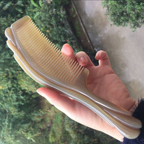 Natural old white buffalo horn comb thickened hand carved massage health horn comb