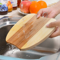 Household kitchen cutting fruit chopping board thickened Bamboo sticky board Mini childrens food supplement can be hung solid wood cutting board