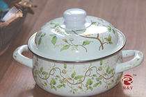  Free shipping insurance Enamel pot Stew pot flat-bottomed household induction cooker pot Hot pot binaural soup pot Milk pot Single pot instant noodles