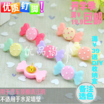 7 colors 7 grain resin wave points Candy Press Nail Wall wall Wall Nails Creative color Work Words Cork Nails Big head Tnails