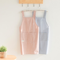 Apron household waist kitchen waterproof and oil-proof cute Japanese net celebrity with the same female fashion overalls adult cooking