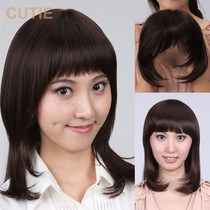 Delicate wigs Imported hair pieces Incognito invisible Qi Bangs overhead hair patch Hair extension wig bangs pieces