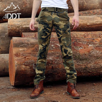 Hot sale Camouflage pants Mens pants Small pants Slim drawstring pants Straight overalls outdoor military uniform military casual pants