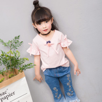 Summer New Childrens Clothing Girl T-shirts Baby Short sleeve tops Baby Summer Casual Short sleeve Fashion T-shirts