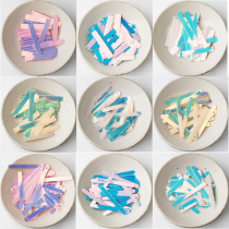 Golden Light Sequel Square Sequel Oval Sequel Dancer Dance Suit Belly Leather Dance Accessories Pearl Chip Nightclub Sequel