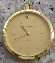 18K Real Gold Swiss Weina Ou Pocket Watch