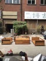 Myanmar teak software sofa