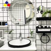 Nordic simple bread brick black and white wind floor tile kitchen toilet bathroom wall tile Balcony non-slip tile 30*30