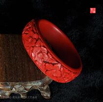Handmade special gifts non-legacy old goods natural lacquer lacquerware pick red handmade lacquer Tuanhua old princess bracelet