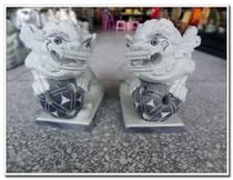 Stone carving Blue stone lion small lion Stone carving Traditional stone lion Town house Small lion Bluestone tennis lion