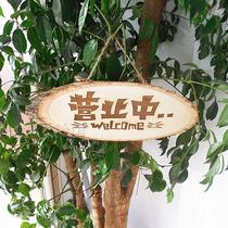 Wooden card carving pastoral listing is in business Kindergarten custom wooden house number Creative wooden card